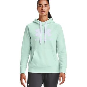 Under‎ Armour Women's XS Rival Fleece Logo Hoodie in mint green